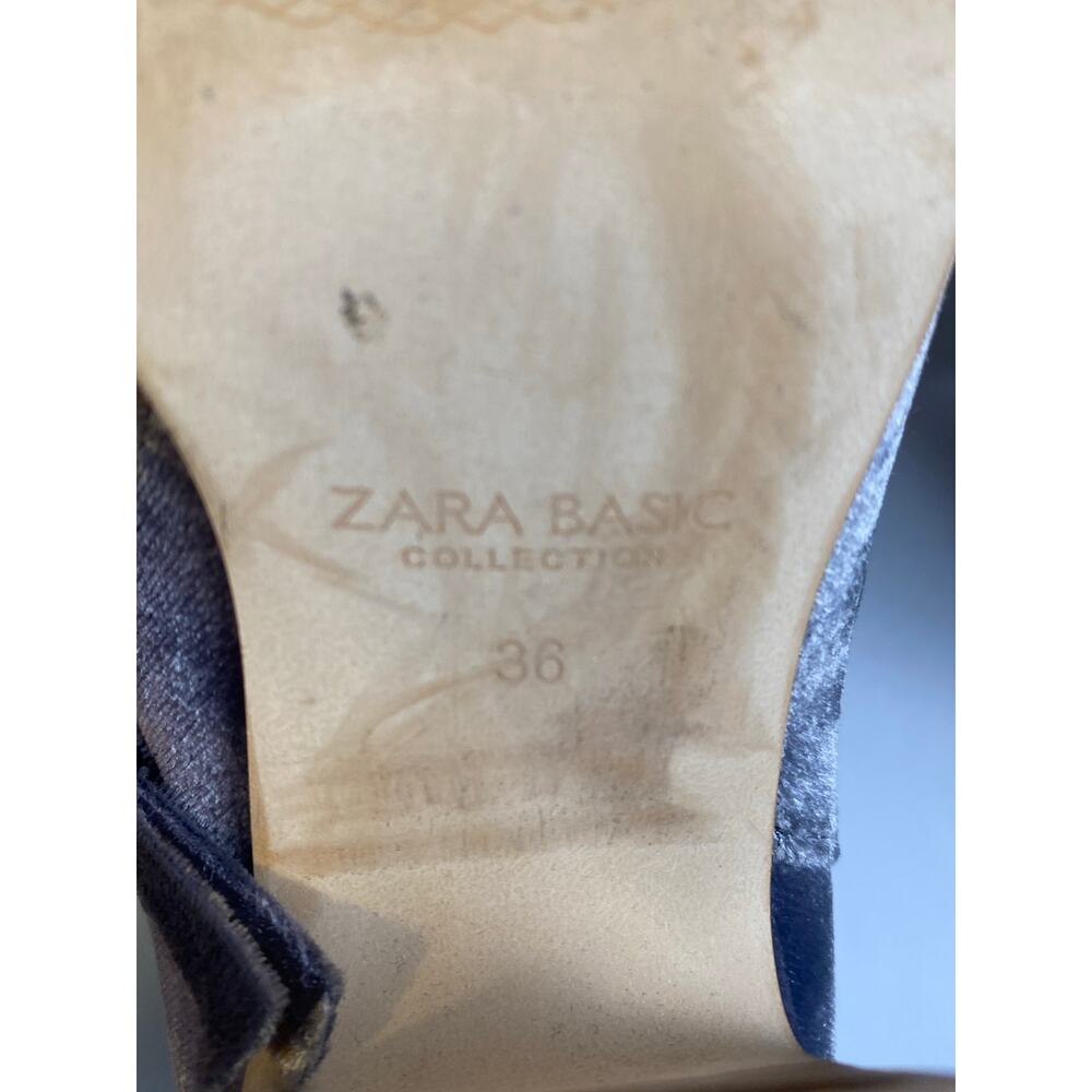 Zara Basic Collection Women's Steele Blue Velvet … - image 2